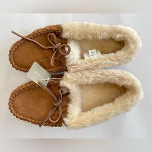 J Crew Fluffy Moccasins, size 6